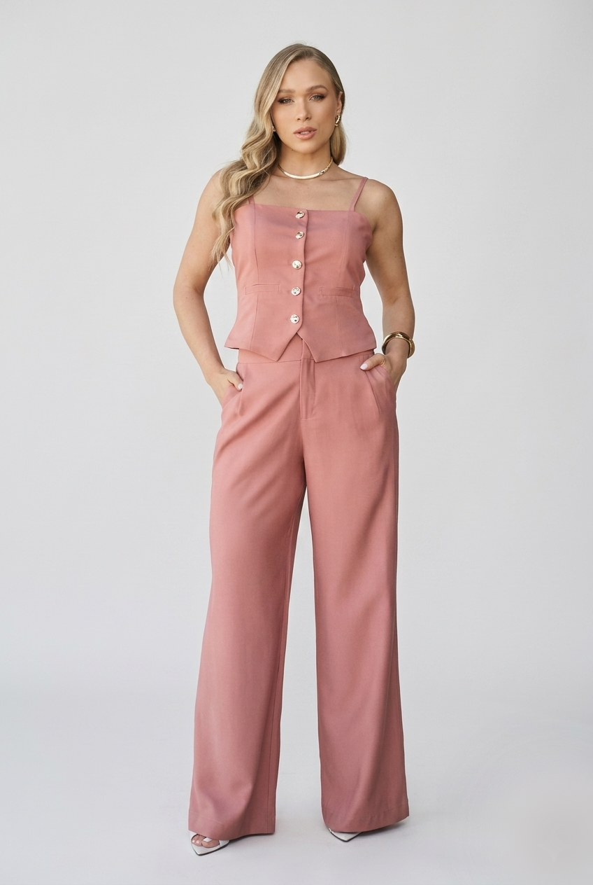 CONJUNTO CALÇA E BLUSA ALFAIATARIA