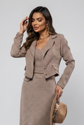 CASACO MANGA LONGA TWEED