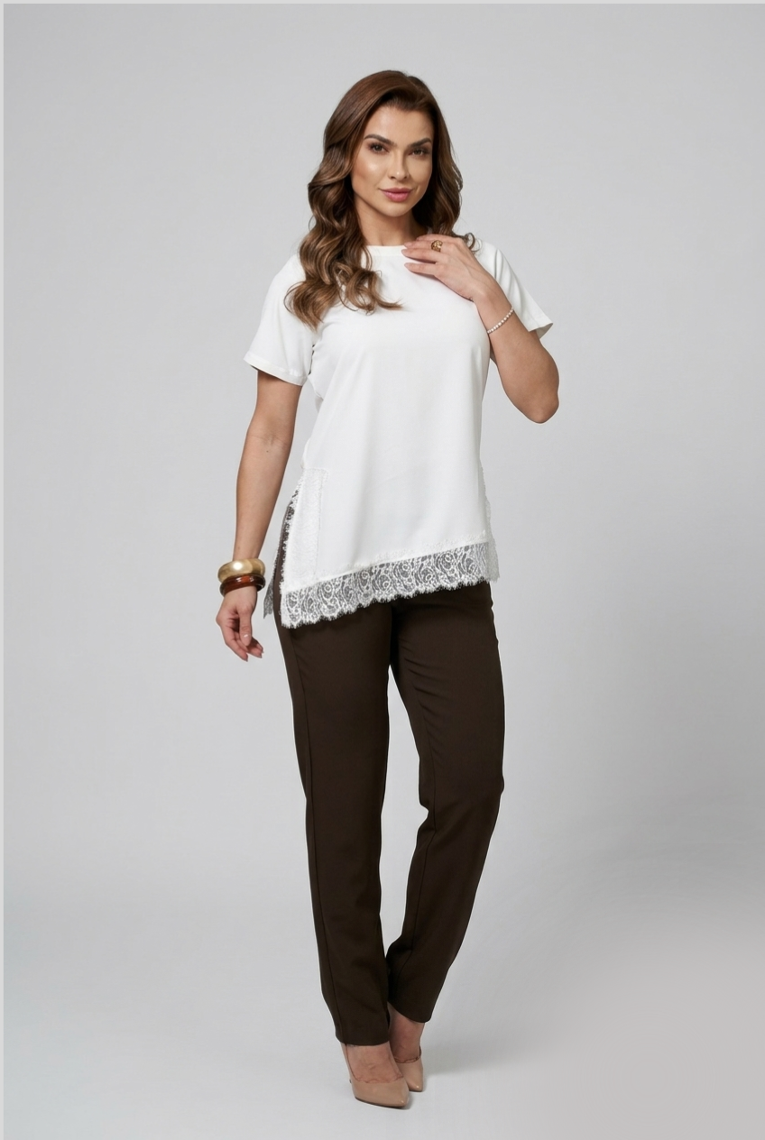 BLUSA CREPE ASSIMÉTRICA