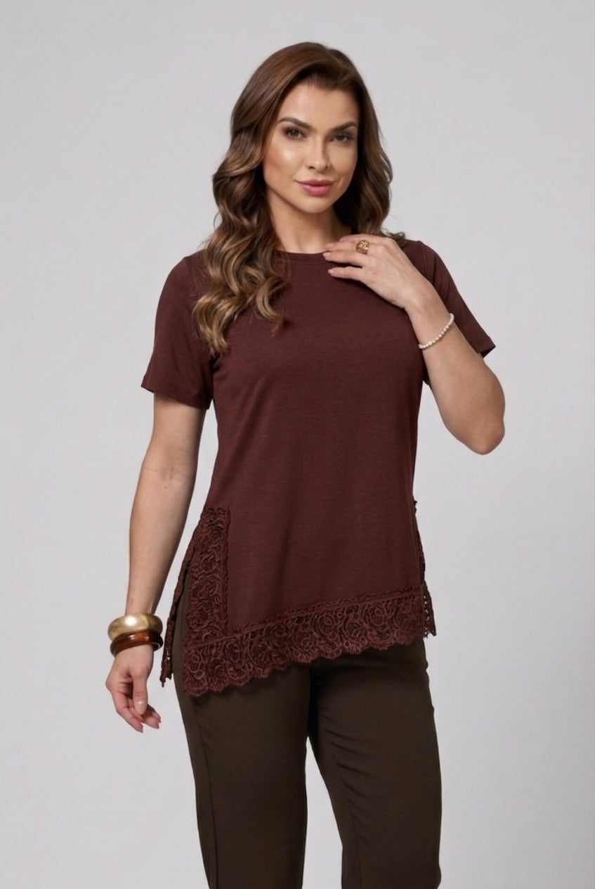 BLUSA CREPE ASSIMÉTRICA