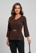BLUSA COM CINTO